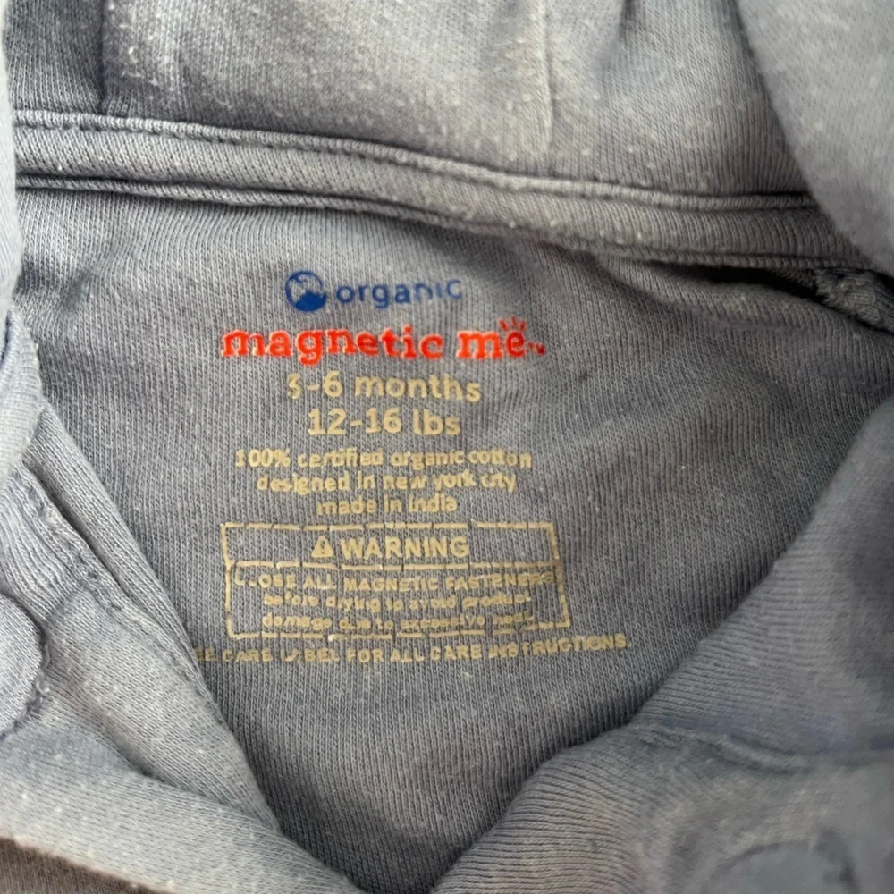Magnetic Me castles and knights Navy and Cream Hooded Kids Footie